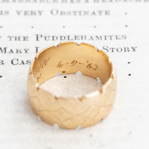 Vintage Etched Cigar Band, c. 1963