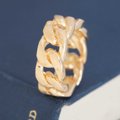 Vintage Etched Curb Link Band