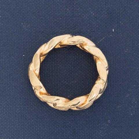 Vintage Etched Curb Link Band