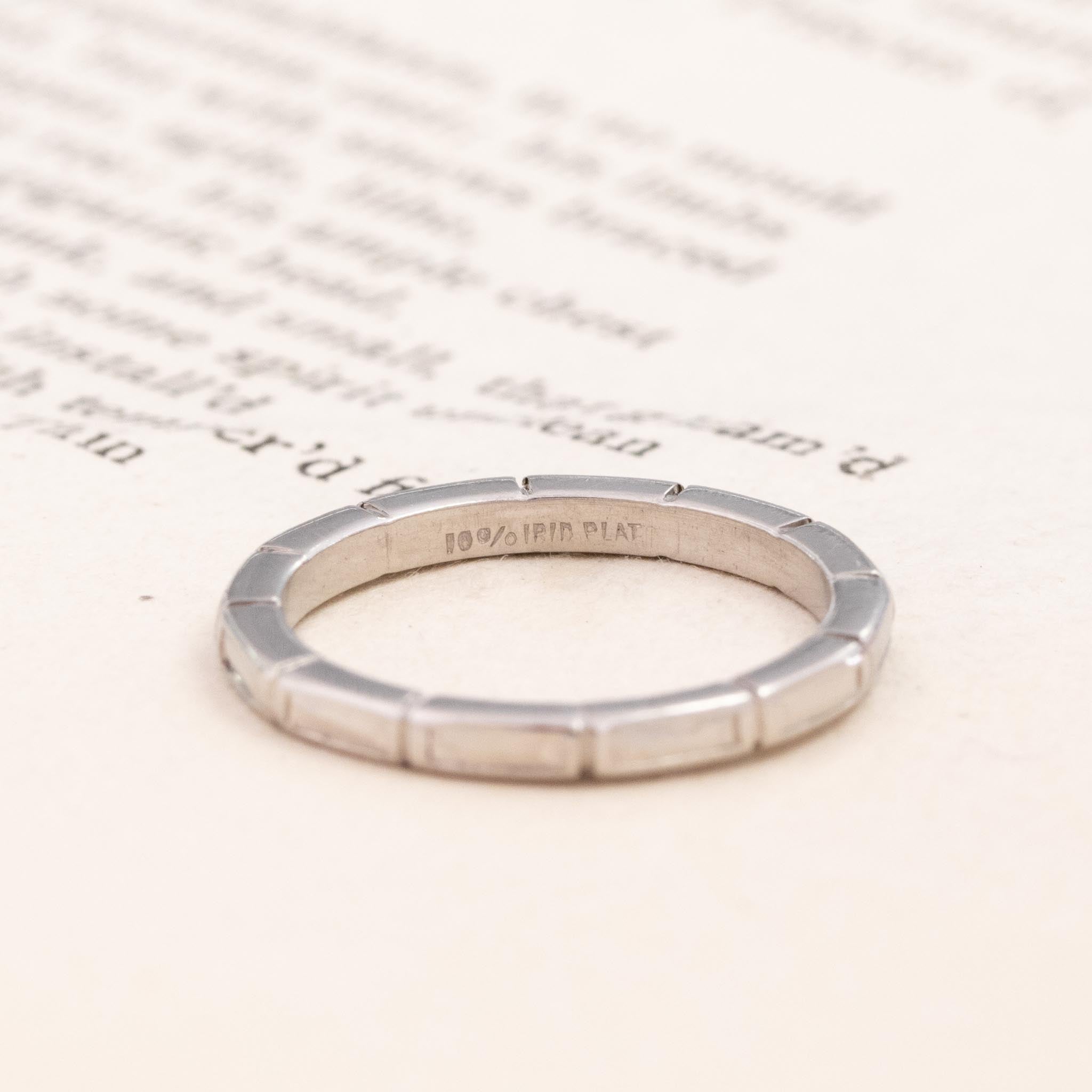Vintage Etched Platinum Band