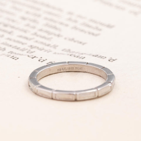 Vintage Etched Platinum Band
