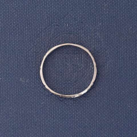 Vintage Etched Slim Pinky Band Circa 1946