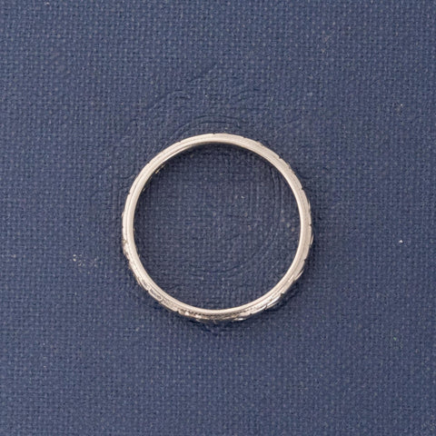 Vintage Etched Wedding Band c. 1924
