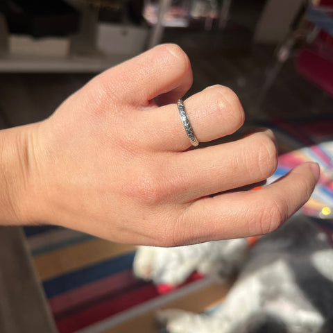 Vintage Etched Wedding Band c. 1924