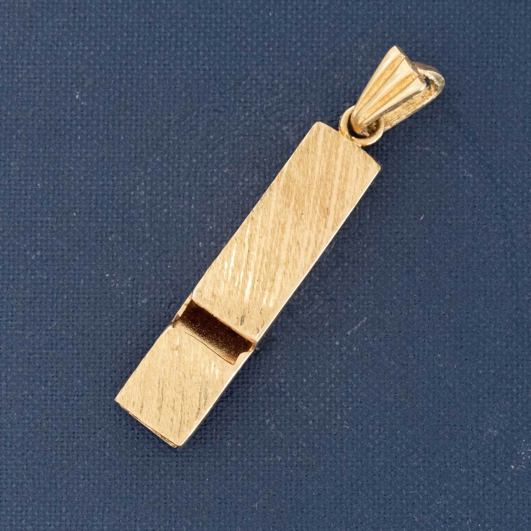 Vintage Etched Whistle Pendant