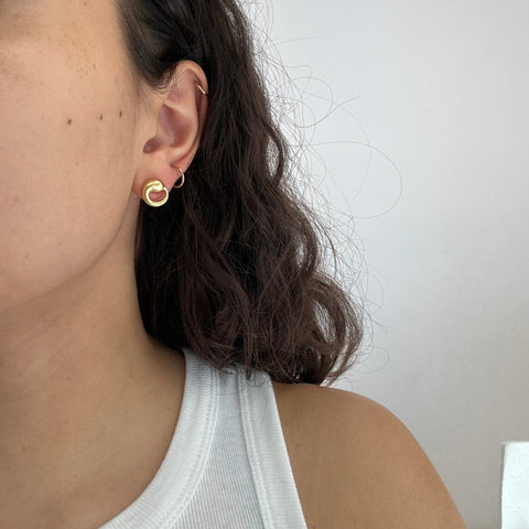 Vintage Eternal Circle Stud Earrings, by Elsa Peretti for Tiffany & Co.