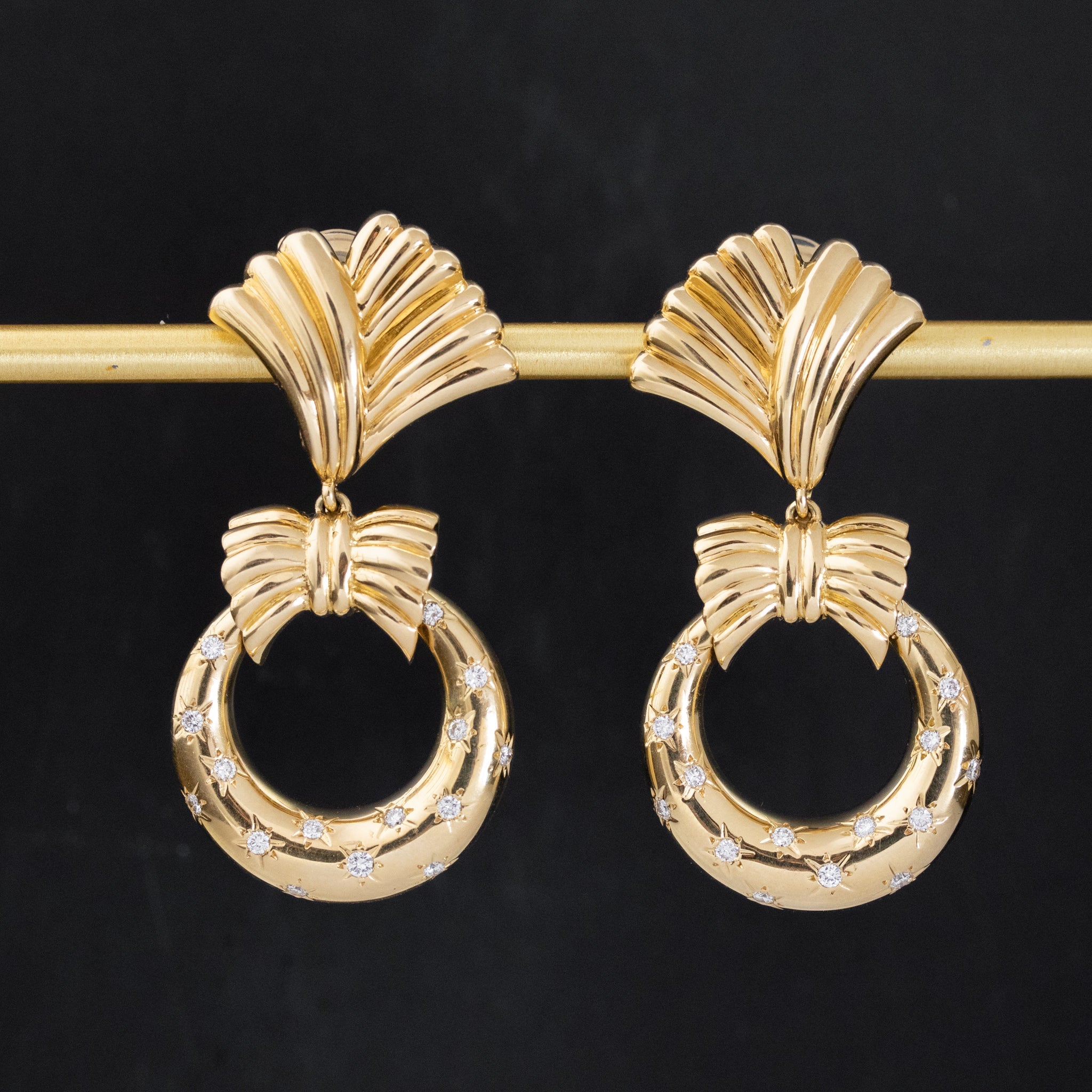 Vintage Interchangeable Door Knocker Earrings by Van Cleef & Arpels