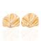 Vintage fan motif earrings in 14kt yellow gold