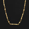 Vintage beaded fancy link chain necklace in 14kt yellow gold