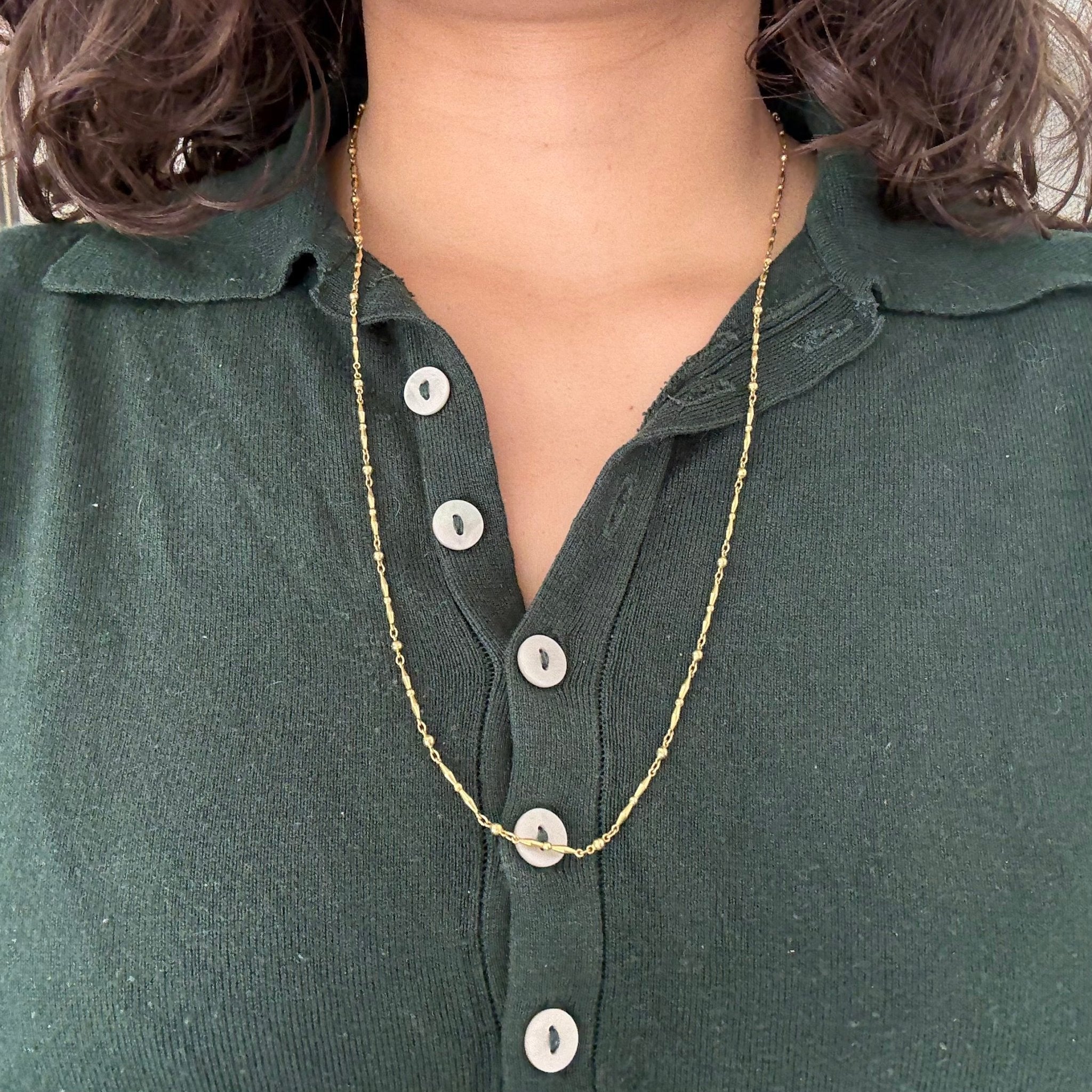 Vintage Fancy Link Beaded Necklace