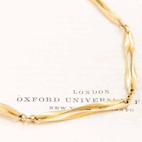 Vintage Fancy Twist Long Chain, French