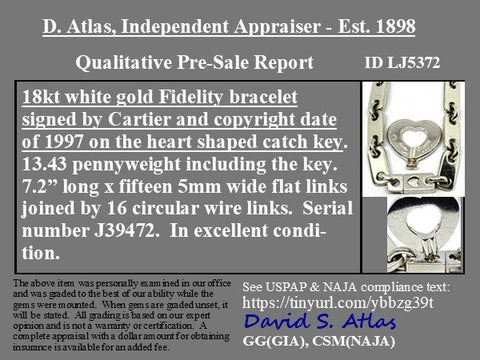 Vintage Fidelity Link Bracelet, by Cartier