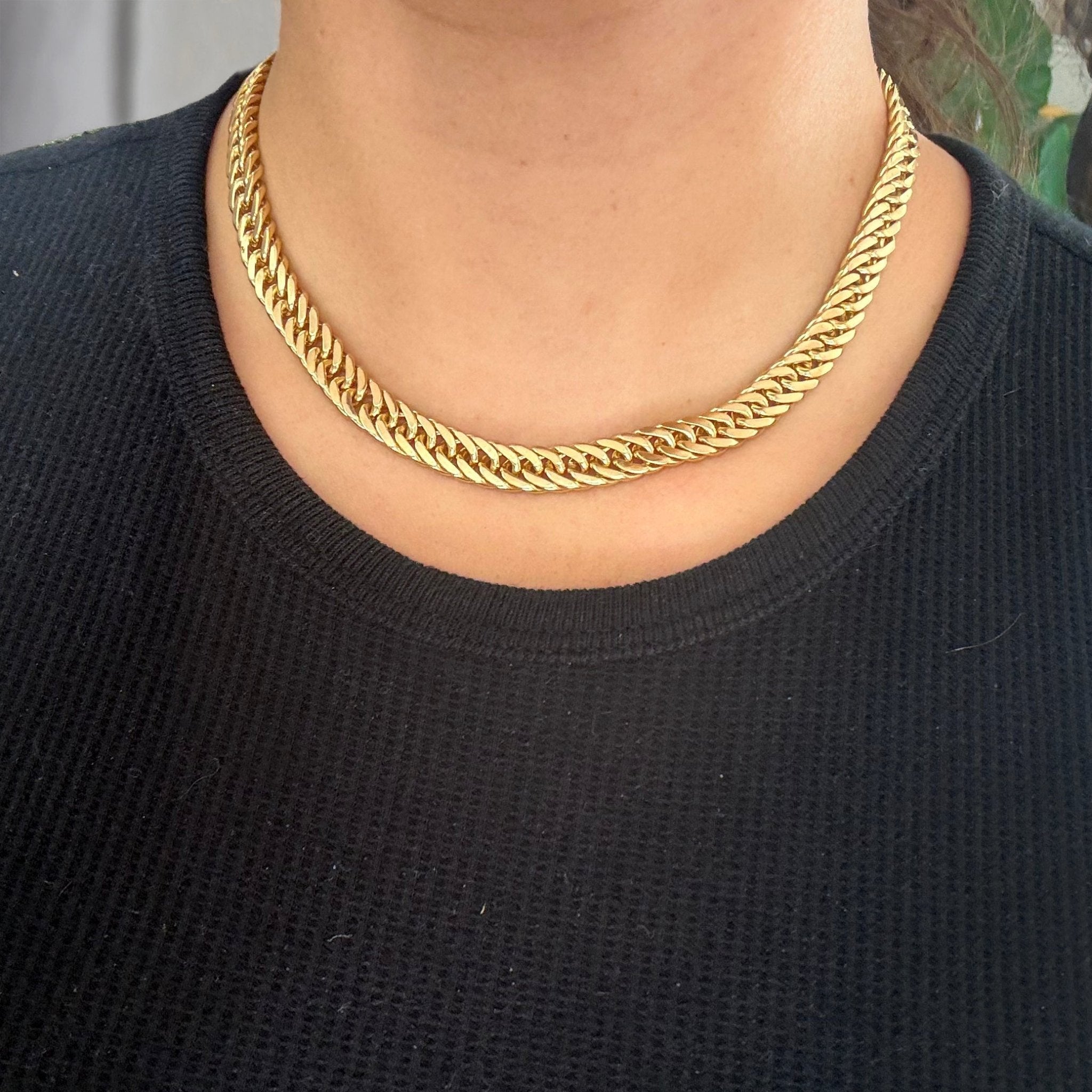 Vintage Flat Curb Link Chain, by Gucci c. 1980