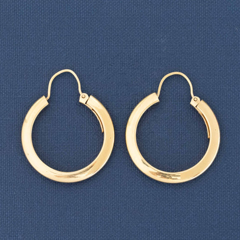 Vintage Flat Hoop Earrings by Uno a Erre