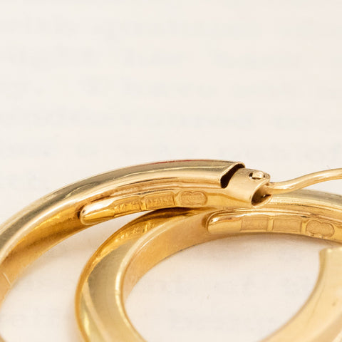 Vintage Flat Hoop Earrings by Uno a Erre