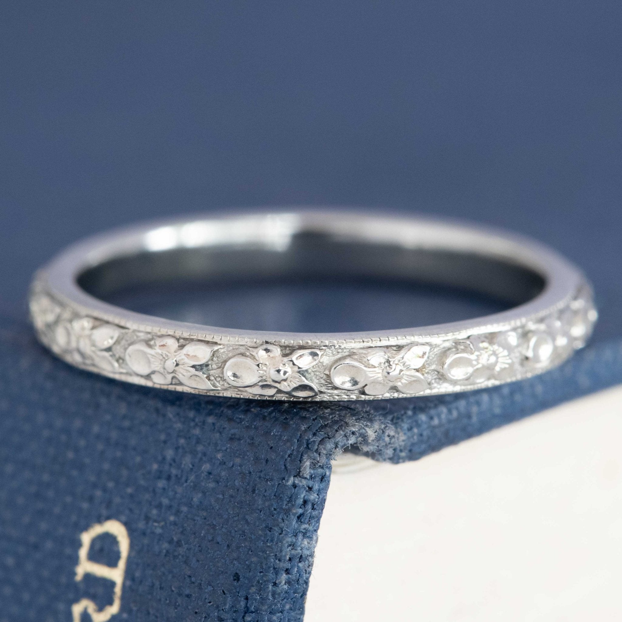 Vintage Floral Etched Band, by Orange Blossom