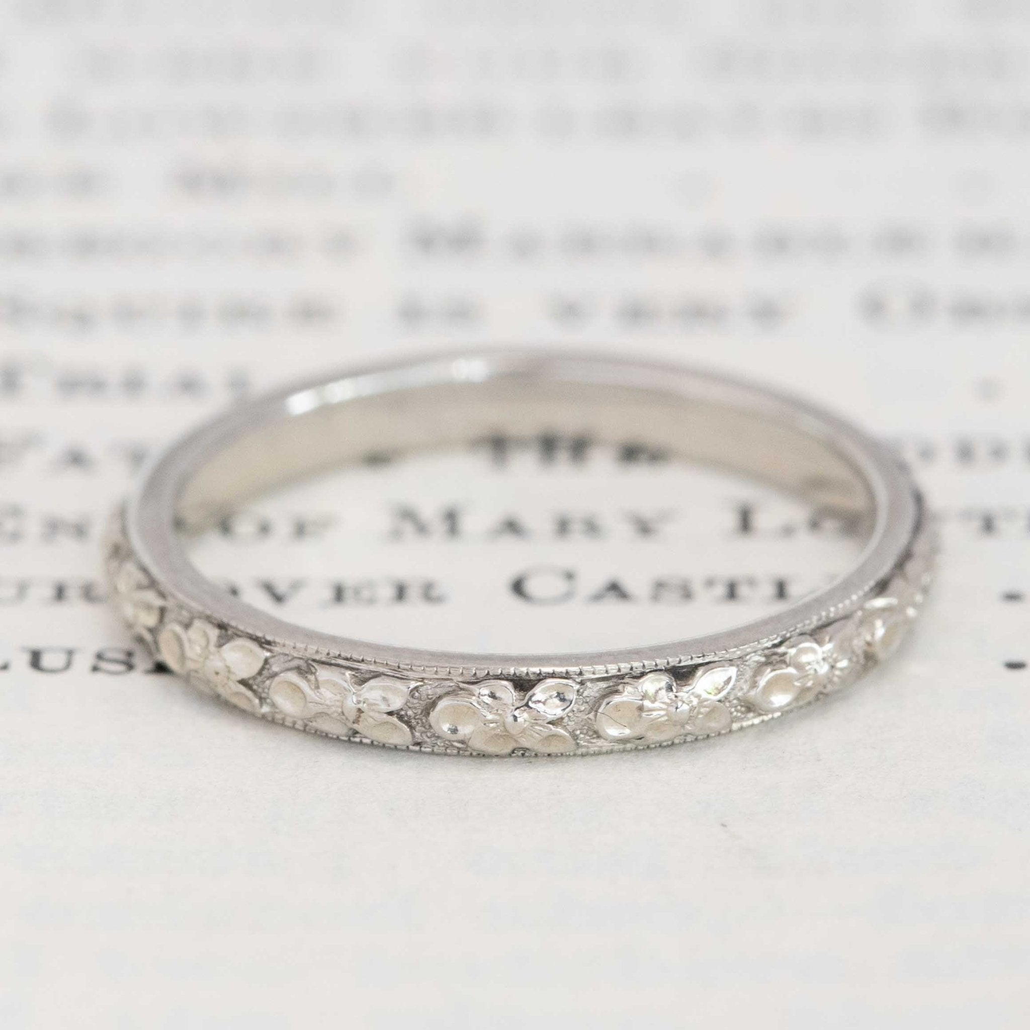 Vintage Floral Etched Band, by Orange Blossom