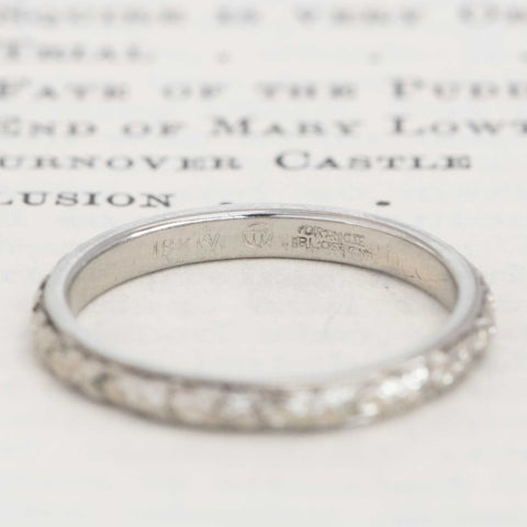 Vintage Floral Etched Band, by Orange Blossom