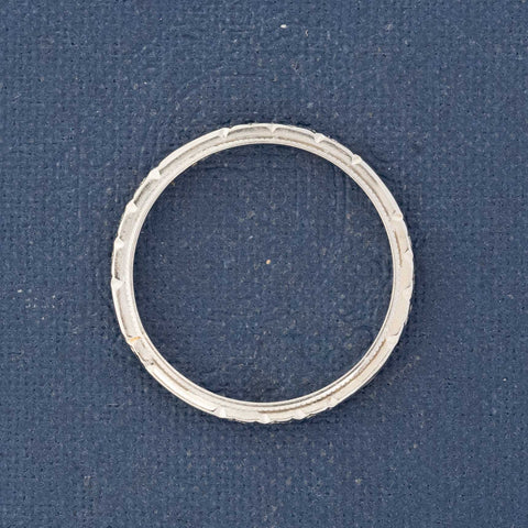 Vintage Floral Milgrain Wedding Band