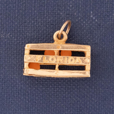 Vintage Florida Oranges Crate Charm