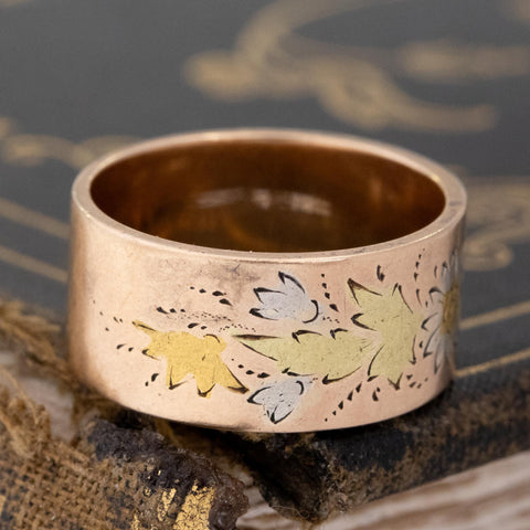 Vintage Flower Etching Band