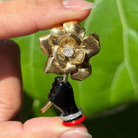 Vintage "Flower in Hand" Brooch, by Cartier Paris