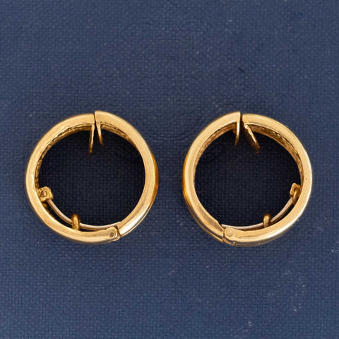 Vintage Fluted Hoop Earrings, by Cartier