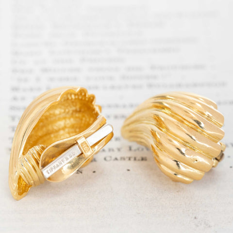 Vintage Fluted Teardrop Clip-On Earrings, by Tiffany & Co.