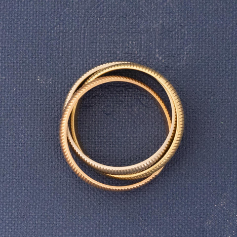 Vintage Fluted Trinity Ring by Cartier