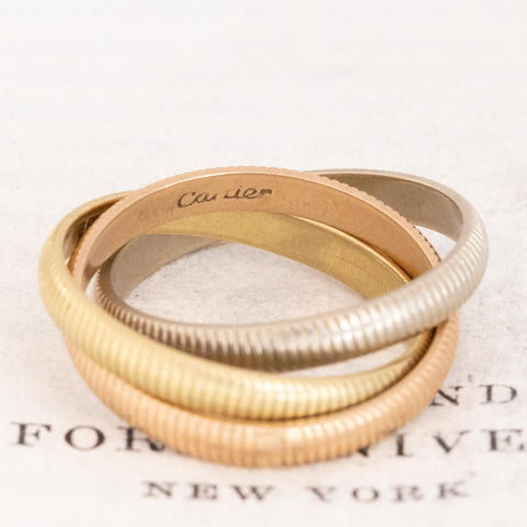 Vintage Fluted Trinity Ring by Cartier