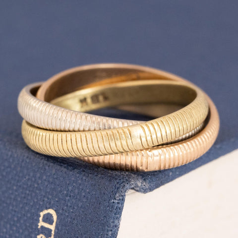 Vintage Fluted Trinity Ring by Cartier