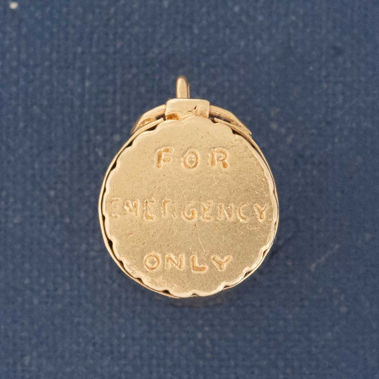 Vintage "For Emergency Only" Can Charm