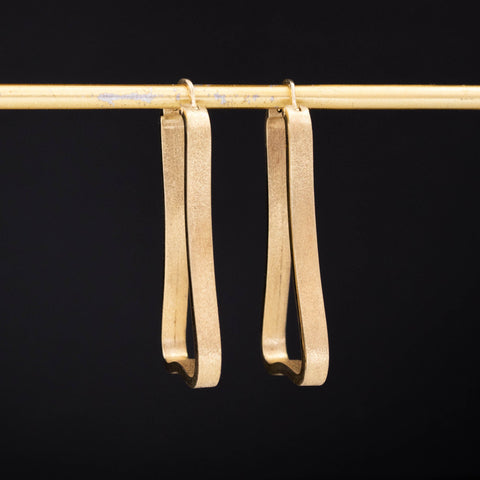 Vintage Freeform Gold Hoops, French