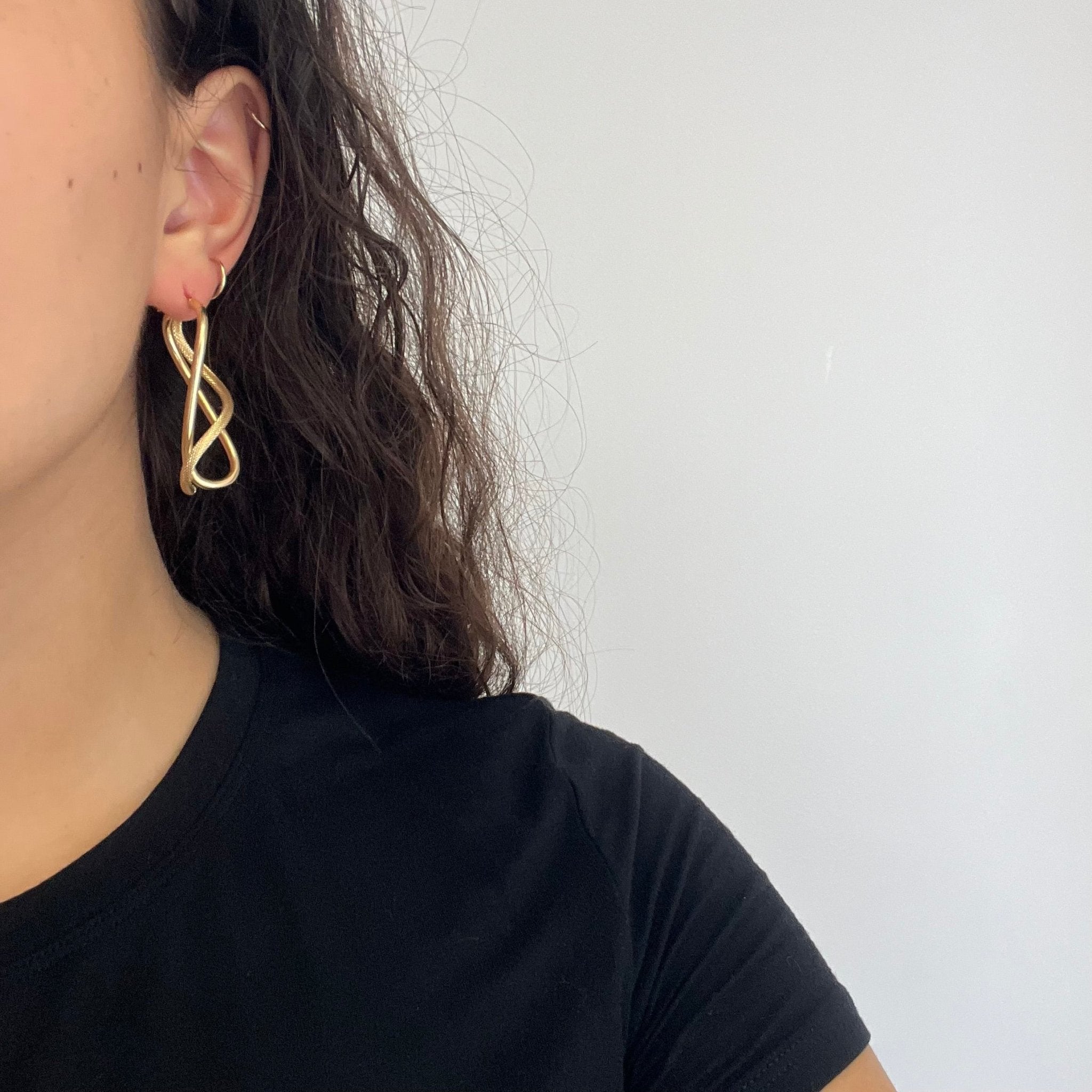Vintage Freeform Hoop Earrings