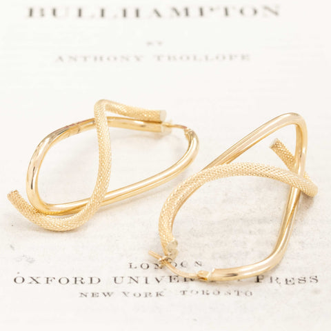 Vintage Freeform Hoop Earrings