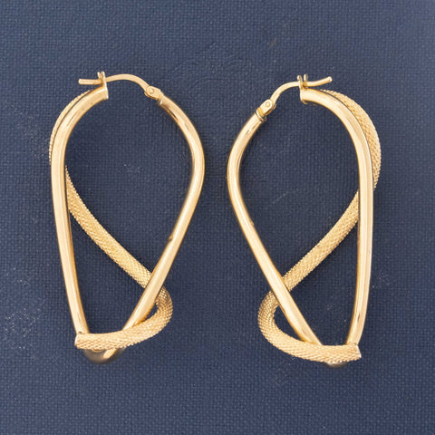 Vintage Freeform Hoop Earrings