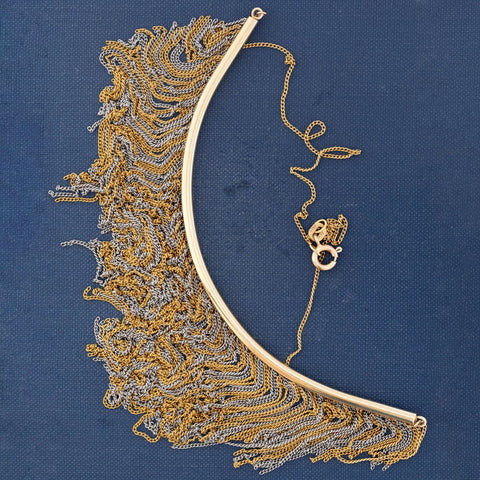 Vintage Fringe Necklace, Italian