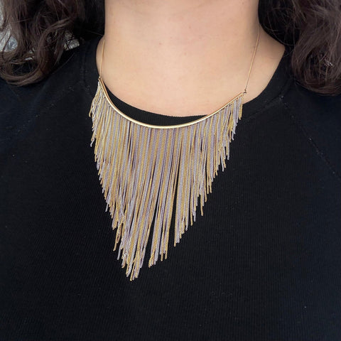 Vintage Fringe Necklace, Italian