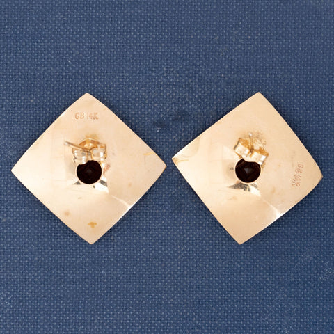 1.40ctw Vintage Gemstone Square Earrings