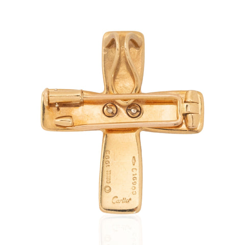 Vintage Gemstone Cross Brooch/Pendant, by Cartier
