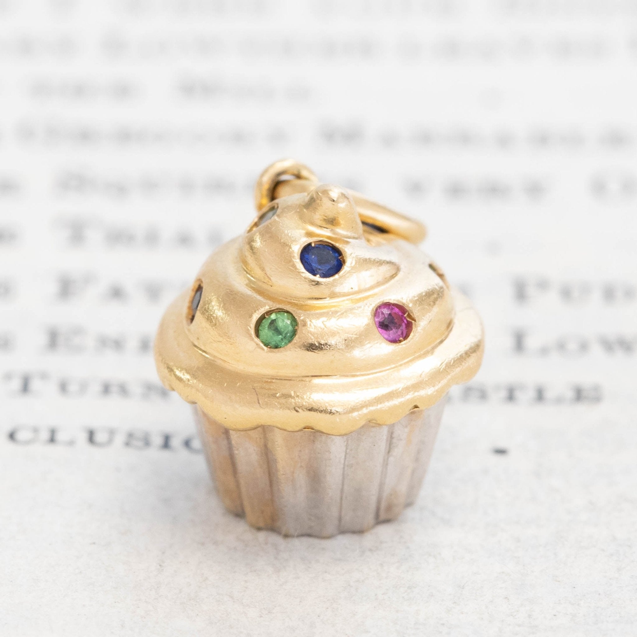 Vintage Gemstone Cupcake Charm, by Tiffany & Co.