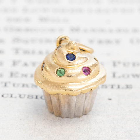 Vintage Gemstone Cupcake Charm, by Tiffany & Co.