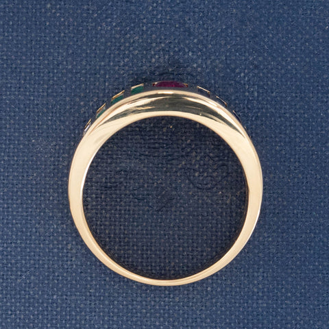 2.80ctw Vintage Gemstone & Diamond Cigar Band