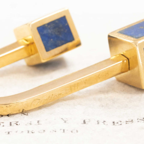 Vintage Geometric Lapis Key Holder/Pendant by Cartier