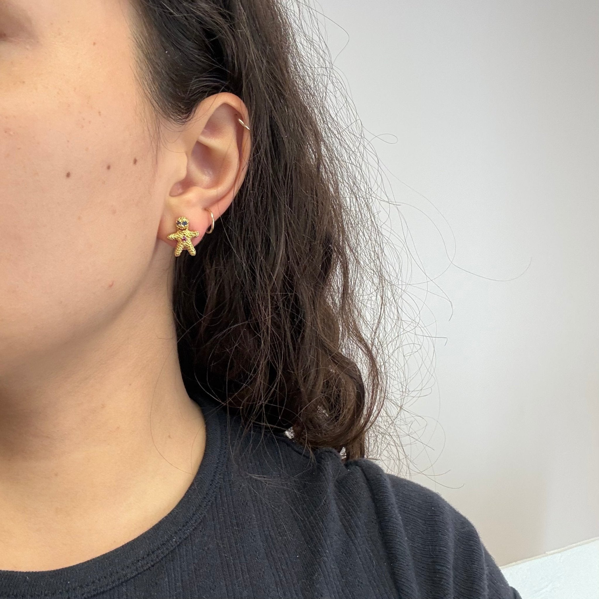 Vintage Gingerbread Stud Earrings