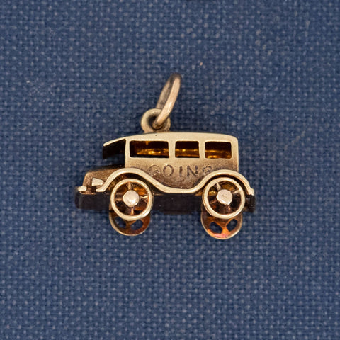 Vintage Going to Town Car Charm