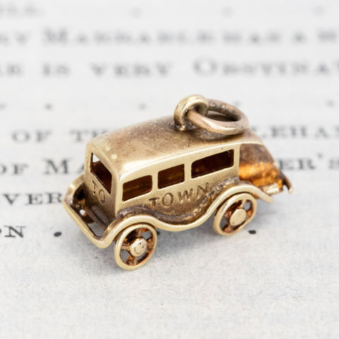 Vintage Going to Town Car Charm