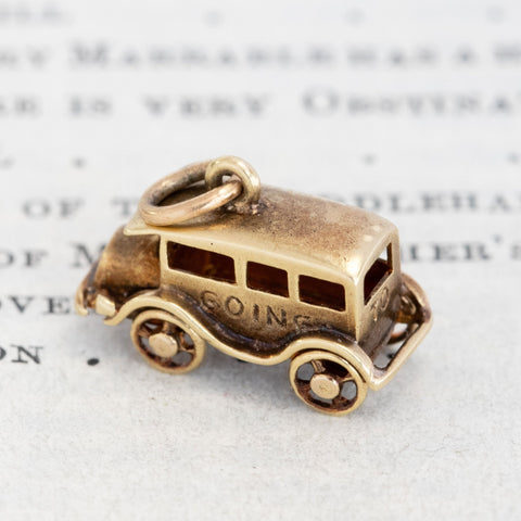Vintage Going to Town Car Charm