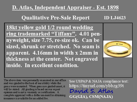 Vintage Gold Band by Tiffany & Co.