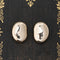 Vintage Gold Bean Clip-On Earrings